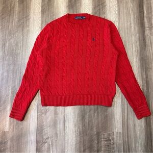 Polo Ralph Lauren Red Cable Knit sweater